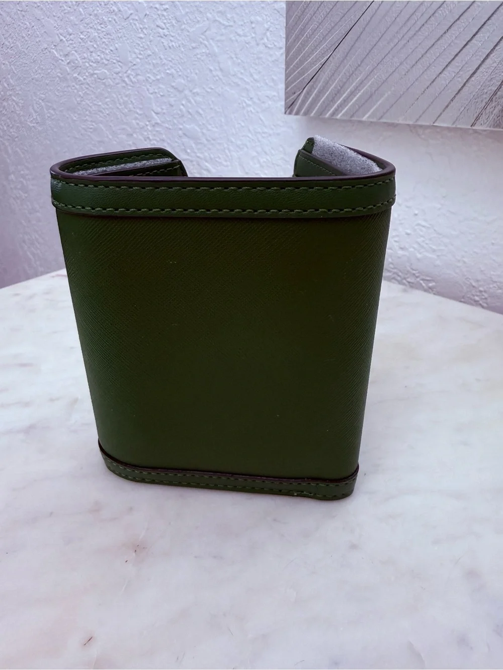NEW!! Michael Kors Fern Green Saffiano Leather MK Snap Wallet with Gold Logo